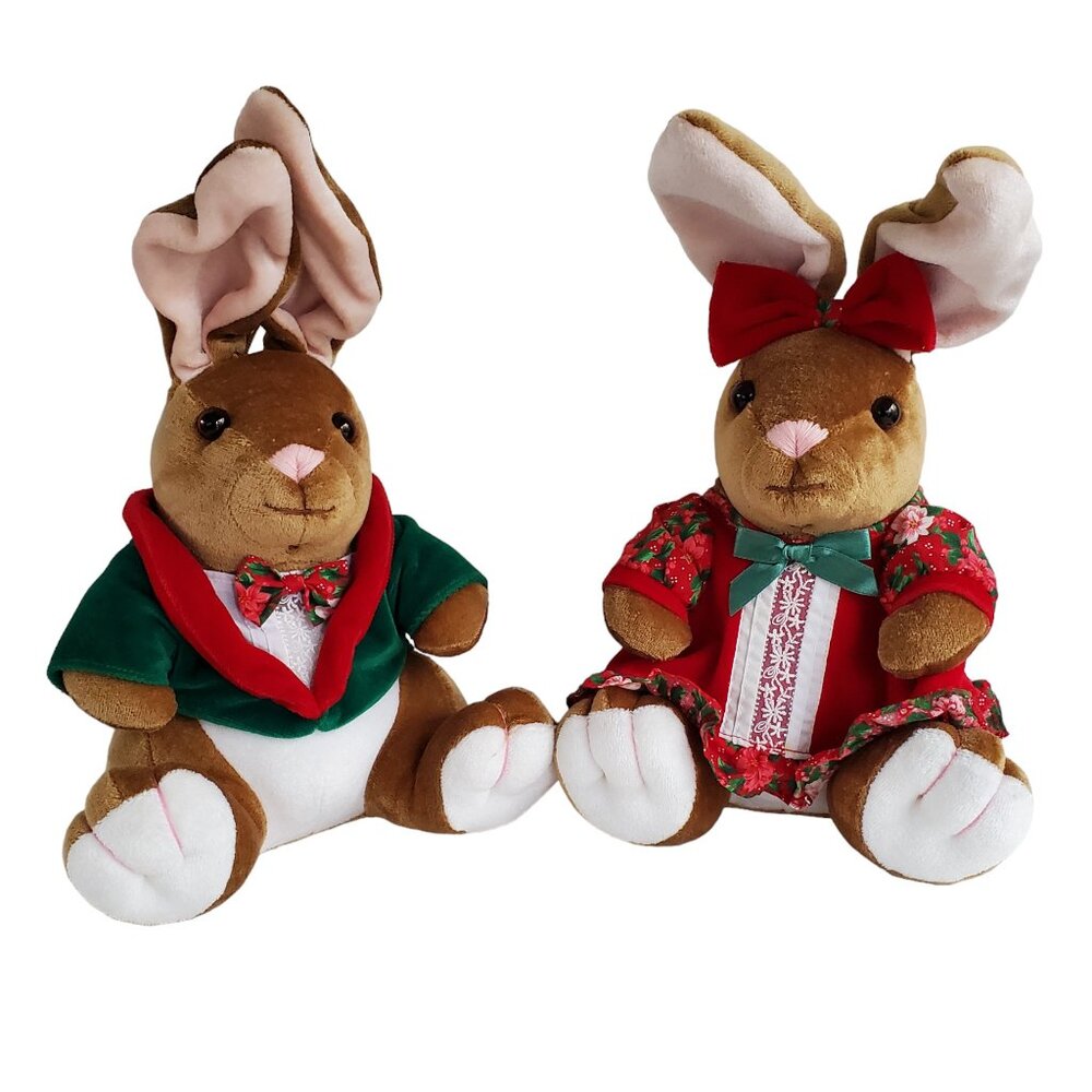 Velveteen Rabbit Plush Stuffed Animal Vintage Commonwealth Toy Christmas 1995